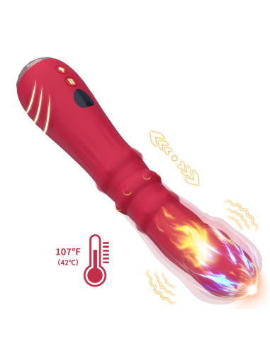 ARMONY - DILDO VIBRADOR ESTIMULADOR PUNTO A TERMOAJUSTABLE ROJO