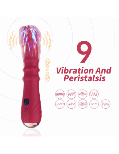 ARMONY - DILDO VIBRADOR ESTIMULADOR PUNTO A TERMOAJUSTABLE ROJO