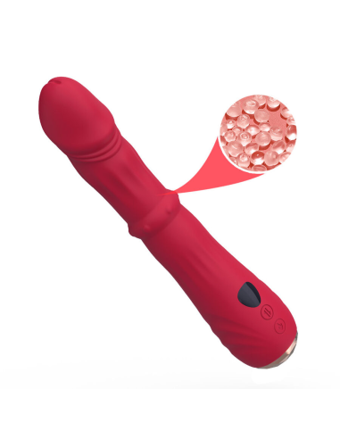 ARMONY - DILDO VIBRADOR ESTIMULADOR PUNTO A TERMOAJUSTABLE ROJO