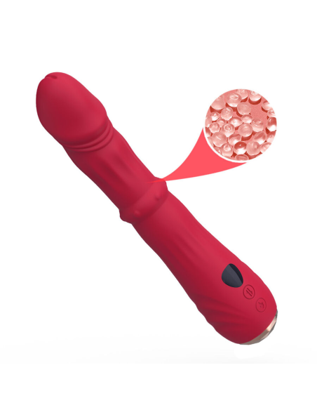 ARMONY - DILDO VIBRADOR ESTIMULADOR PUNTO A TERMOAJUSTABLE ROJO