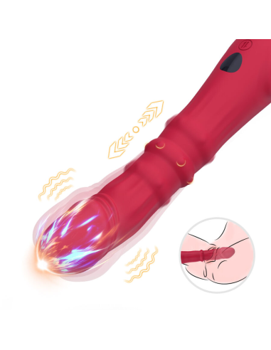 ARMONY - DILDO VIBRADOR ESTIMULADOR PUNTO A TERMOAJUSTABLE ROJO