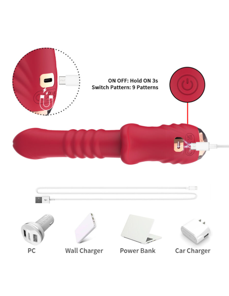 ARMONY - DILDO VIBRADOR ESTIMULADOR PUNTO A ROJO