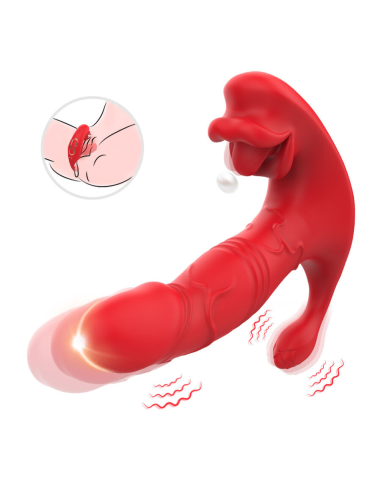 ARMONY - VIBRADOR ANAL PANTY ESTIMULADOR PUNTO C Y G CONTROL REMOTO ROJO