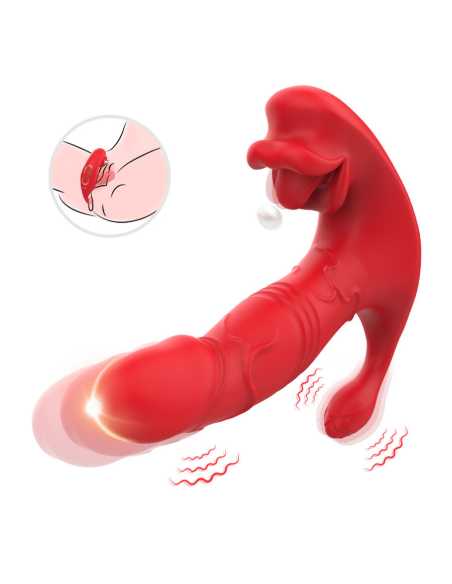 ARMONY - VIBRADOR ANAL PANTY ESTIMULADOR PUNTO C Y G CONTROL REMOTO ROJO