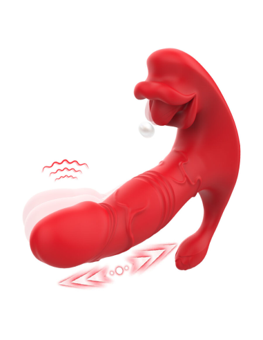 ARMONY - VIBRADOR ANAL PANTY ESTIMULADOR PUNTO C Y G CONTROL REMOTO ROJO