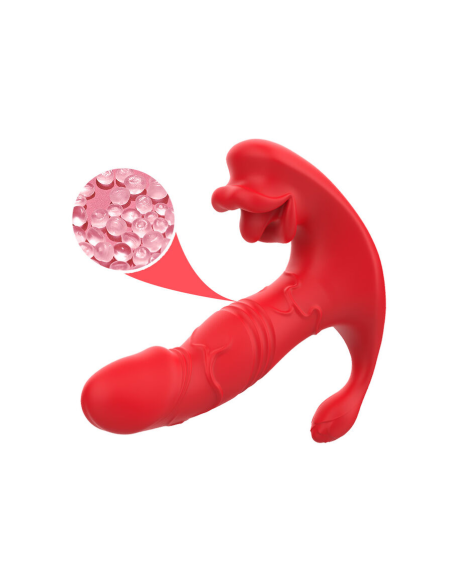 ARMONY - VIBRADOR ANAL PANTY ESTIMULADOR PUNTO C Y G CONTROL REMOTO ROJO