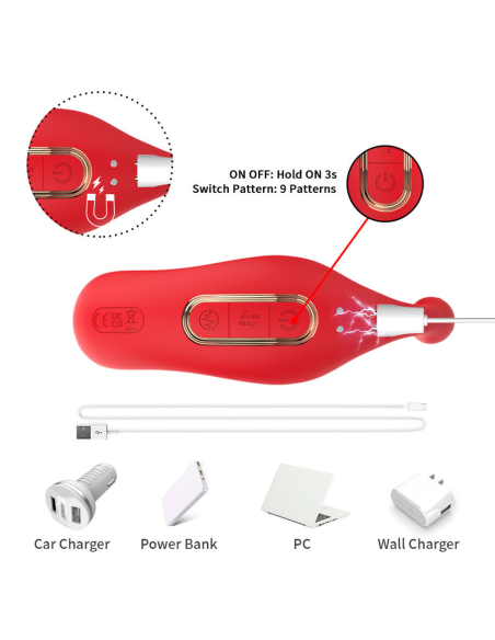 ARMONY - VIBRADOR ANAL PANTY ESTIMULADOR PUNTO C Y G CONTROL REMOTO ROJO