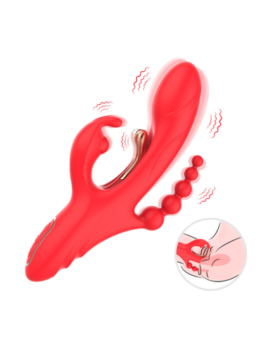 ARMONY - VIBRADOR ESTIMULADOR PUNTO G Y CLÍTORIS ROJO
