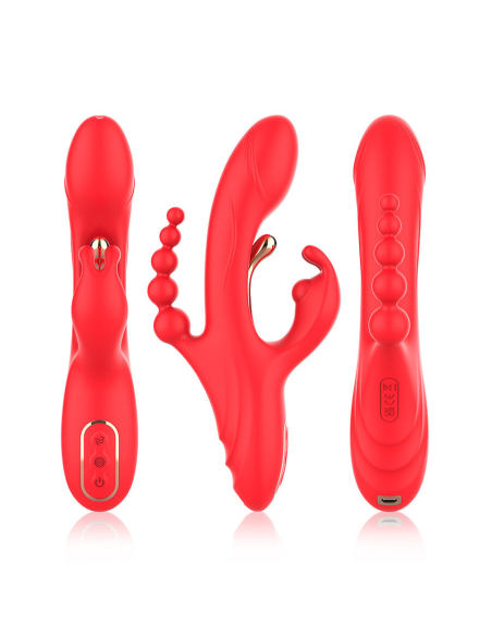 ARMONY - VIBRADOR ESTIMULADOR PUNTO G Y CLÍTORIS ROJO