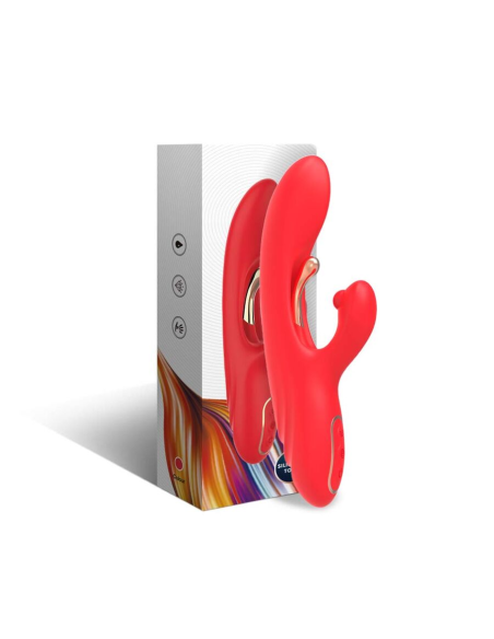 ARMONY - VIBRADOR ESTIMULADOR PUNTO G Y CLÍTORIS CON LENGUA OSCILANTE ROJO