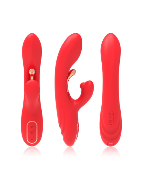 ARMONY - VIBRADOR ESTIMULADOR PUNTO G Y CLÍTORIS CON LENGUA OSCILANTE ROJO