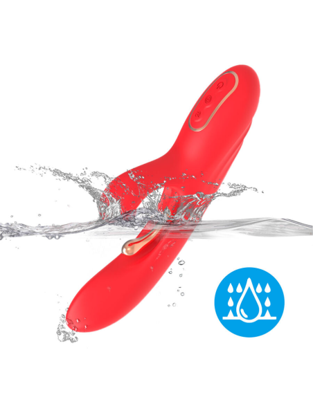 ARMONY - VIBRADOR ESTIMULADOR PUNTO G Y CLÍTORIS CON LENGUA OSCILANTE ROJO