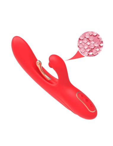 ARMONY - VIBRADOR ESTIMULADOR PUNTO G Y CLÍTORIS CON LENGUA OSCILANTE ROJO
