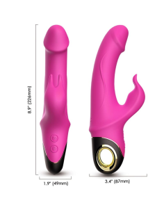 ARMONY - METEROR DILDO VIBRADOR RABBIT ROTADOR FUCSIA