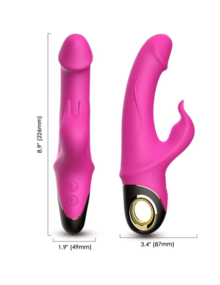 ARMONY - METEROR DILDO VIBRADOR RABBIT ROTADOR FUCSIA