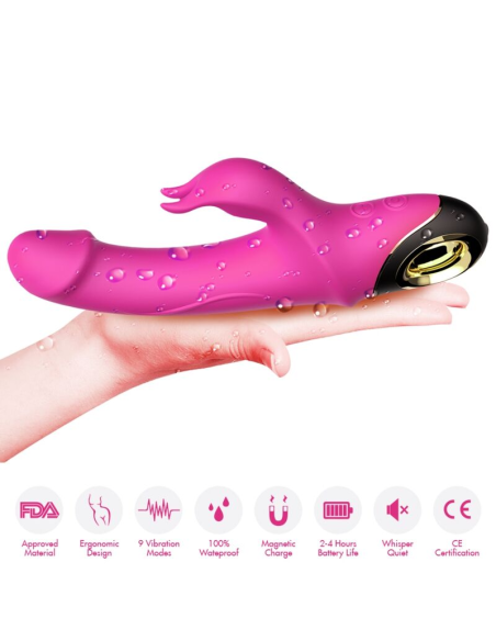 ARMONY - METEROR DILDO VIBRADOR RABBIT ROTADOR FUCSIA
