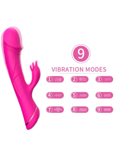 ARMONY - DILDO VIBRADOR RABBIT SILICONA FUCSIA