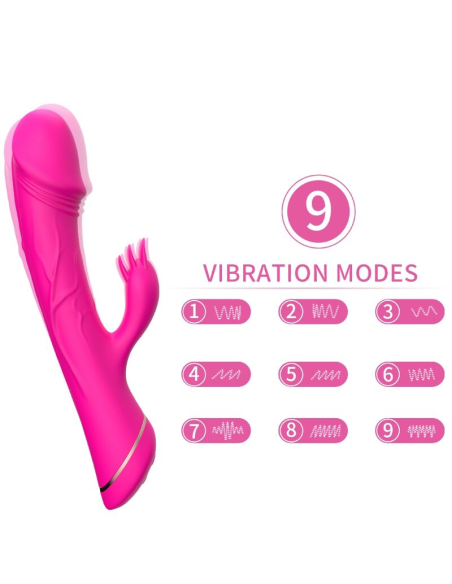 ARMONY - DILDO VIBRADOR RABBIT SILICONA FUCSIA