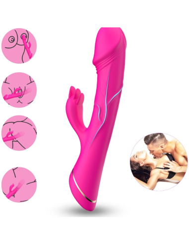 ARMONY - DILDO VIBRADOR RABBIT SILICONA FUCSIA
