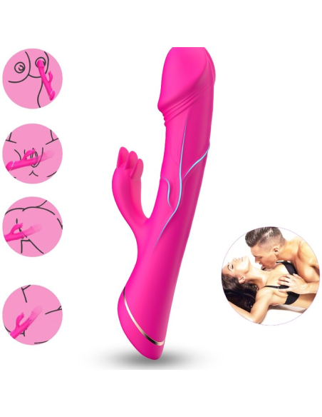 ARMONY - DILDO VIBRADOR RABBIT SILICONA FUCSIA