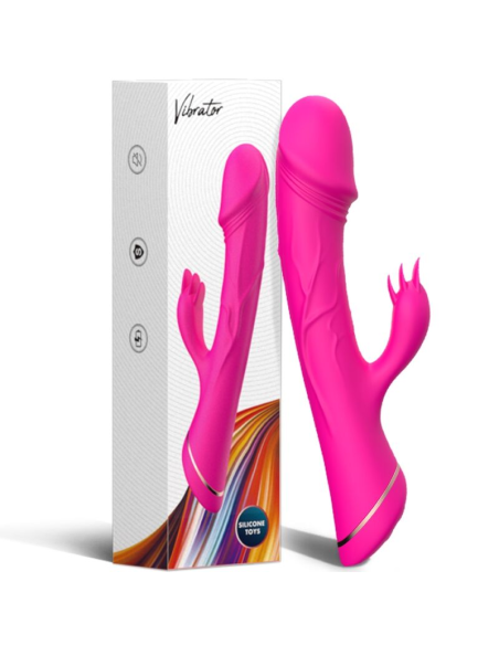 ARMONY - DILDO VIBRADOR RABBIT SILICONA FUCSIA