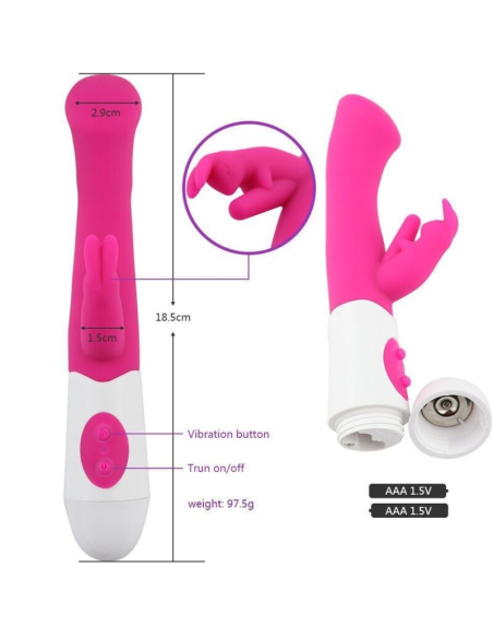 ARMONY - RABBIT VIBRADOR and ESTIMULADOR PUNTO G 10 VELOCIDADES ROSA