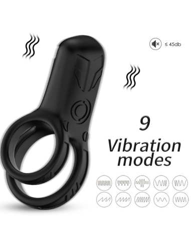 ARMONY - DOBLE ANILLO VIBRADOR NEGRO