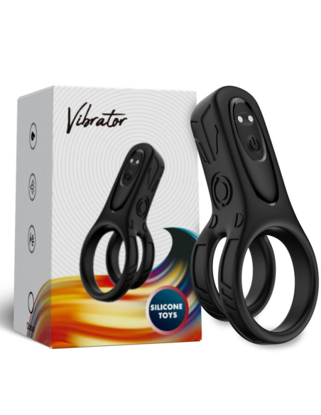 ARMONY - DOBLE ANILLO VIBRADOR NEGRO