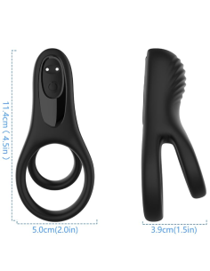 ARMONY - DOBLE ANILLO VIBRADOR NEGRO