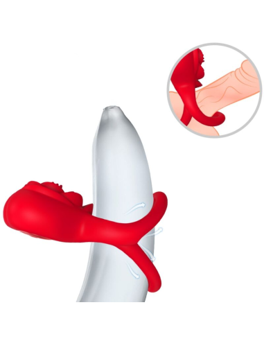 ARMONY - ANILLO VIBRADOR CORAZÓN ROJO