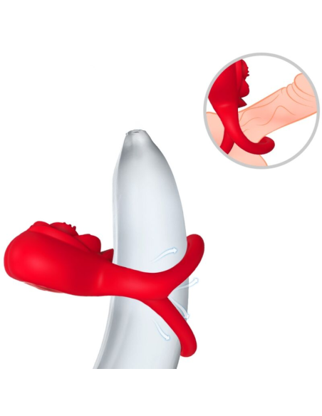 ARMONY - ANILLO VIBRADOR CORAZÓN ROJO