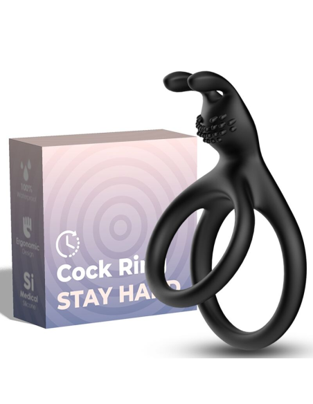 ARMONY - TENSY ANILLO DOBLE RABBIT NEGRO