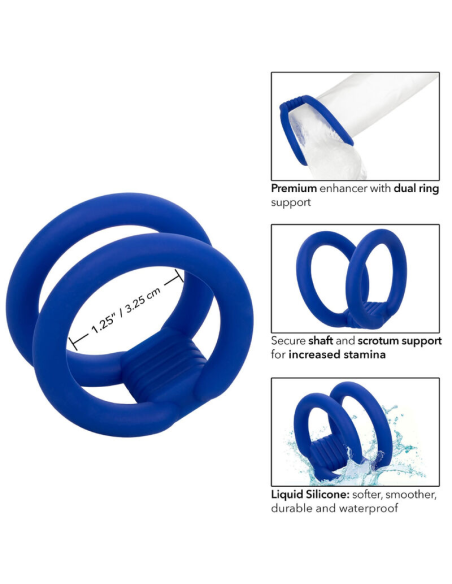 CALEXOTICS - ADMIRAL JAULA DOBLE PARA PENE AZUL