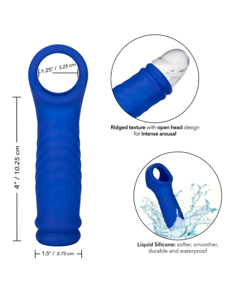 CALEXOTICS - ADMIRAL WAVE FUNDA PENE SILICONA LÍQUIDA AZUL