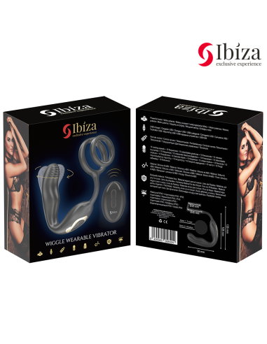 IBIZA - WIGGLE PLUG ANAL ROTADOR CONTROL REMOTO CON VIBRO-PERINEO Y ANILLAS POTENCIADORAS DE PENE