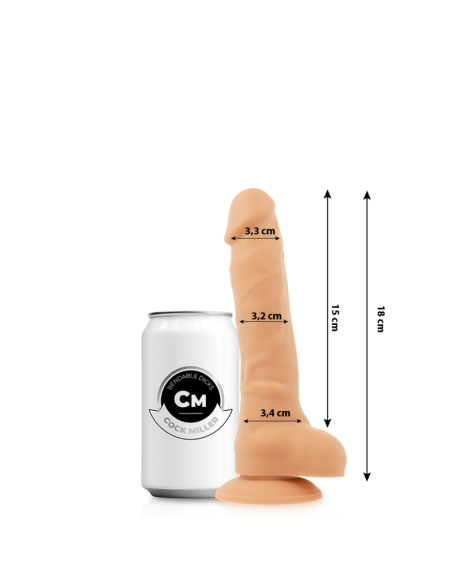 COCK MILLER - DILDO REALÍSTICO SILICONA DENSITY ARTICULABLE NATURAL 18 CM