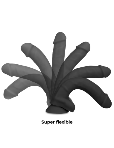 COCK MILLER - DILDO REALÍSTICO SILICONA DENSITY ARTICULABLE NEGRO 18 CM