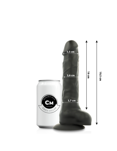 COCK MILLER - DILDO REALÍSTICO SILICONA DENSITY ARTICULABLE NEGRO 19.5 CM