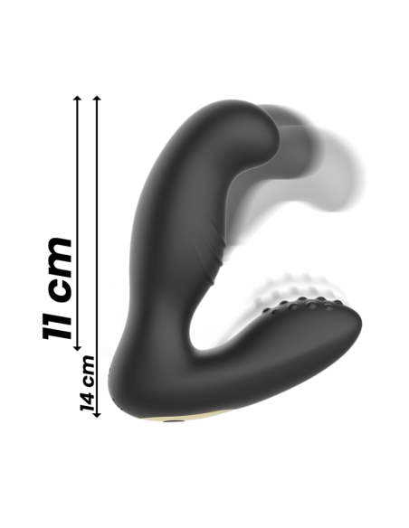 IBIZA - MASAJEADOR ANAL ROTACIÓN Y VIBRACIÓN CONTROL REMOTO 10 x 3.5 CM