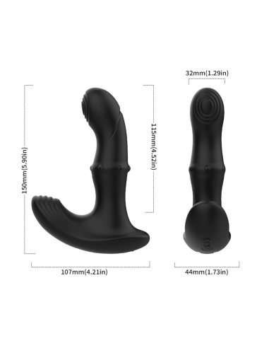 ARMONY - VIBRADOR ANAL PRÓSTATA CONTROL REMOTO NEGRO