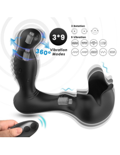 ARMONY - SURROUND VIBRADOR ANAL and ESTIMULADOR TESTÍCULOS CONTROL REMOTO NEGRO