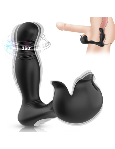 ARMONY - SURROUND VIBRADOR ANAL and ESTIMULADOR TESTÍCULOS CONTROL REMOTO NEGRO