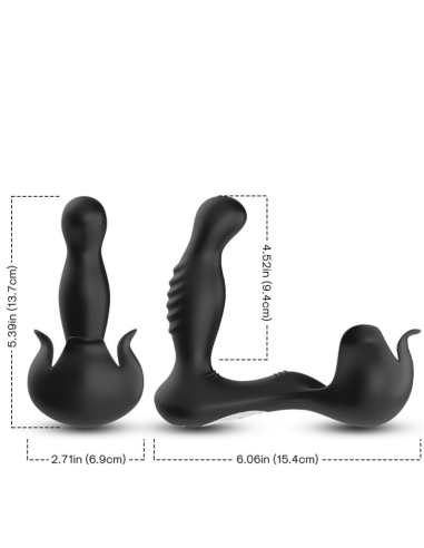 ARMONY - SURROUND VIBRADOR ANAL and ESTIMULADOR TESTÍCULOS CONTROL REMOTO NEGRO