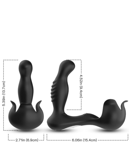 ARMONY - SURROUND VIBRADOR ANAL and ESTIMULADOR TESTÍCULOS CONTROL REMOTO NEGRO