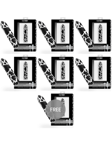 CUSTOM BULLETS - BALA RECARGABLE COW 10 INTENSIDADES 6 1 GRATIS