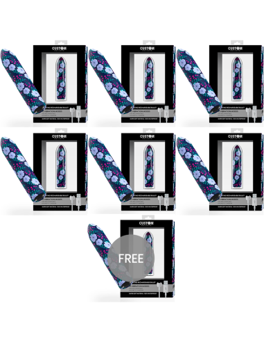 CUSTOM BULLETS - BALA RECARGABLE SPRING 10 INTENSIDADES 6 1 GRATIS