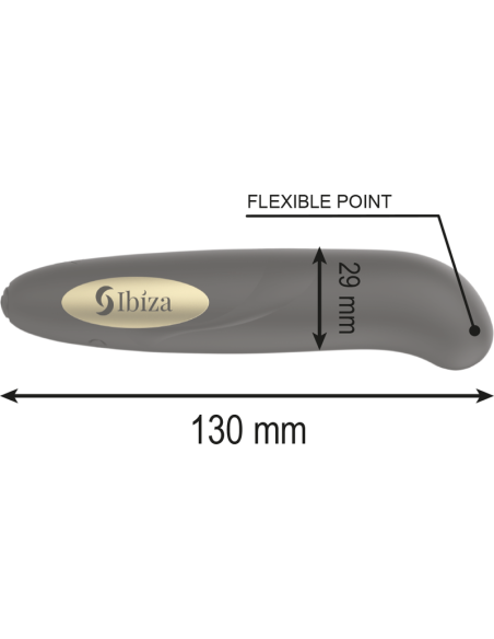 IBIZA - ESTIMULADOR TRAVEL RECARGABLE 10 MODOS DE VIBRACIÓN 13 X 2,9