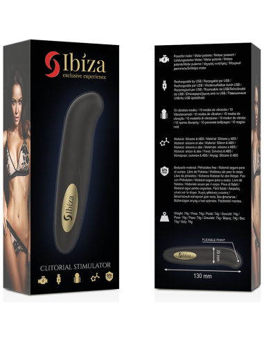 IBIZA - ESTIMULADOR TRAVEL RECARGABLE 10 MODOS DE VIBRACIÓN 13 X 2,9