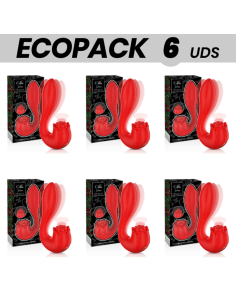 ECOPACK 6 UDS - MIA SELENA ESTIMULADOR VIBRATING TAPPING ROJO