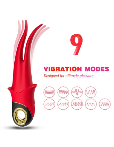 ARMONY - SHADOW VIBRADOR PINZA ROJO